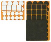 podkładki filcowane różne 106szt białe - t 98z147