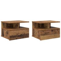 Lustro Nocne z szufladą 2 pcs Stare drewno 40 x 31 x 27 cm