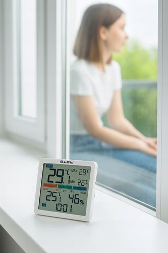 STACJA POGODY BEZPRZEWODOWA POGODOWA METEO TERMOMETR HIGROMETR ZEGAR na Arena.pl