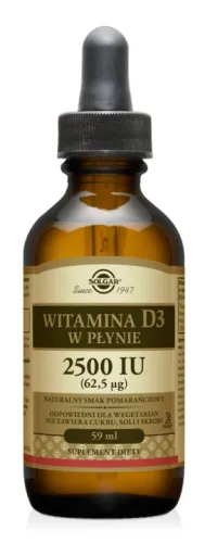 Solgar Witamina D3 5000 IU (125 µg) w płynie - 59 ml na Arena.pl