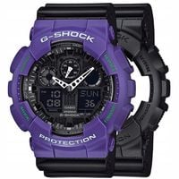 ZESTAW G-SHOCK GA-100-1A1ER FIOLETOWY CZARNY