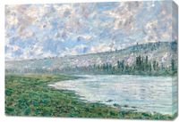 Obraz 100x70cm The Seine at Vétheuil, Monet Vintage do Salonu