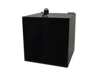 Urna skarbonka puszka skrzynkaz plexi czarnej na dokumenty 25x25x25cm