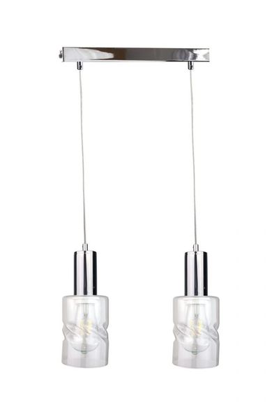 Lampa wisząca 2xE27 CROSS SILVER zdjęcie 1