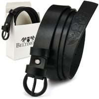Beltimore Skórzany Damski Pasek 2,5 Cm Czarny A65