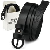 Beltimore Skórzany Damski Pasek 2,5 Cm Czarny A65
