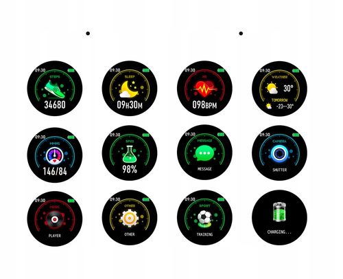Smartwatch niktrade 206475899 czarny na Arena.pl