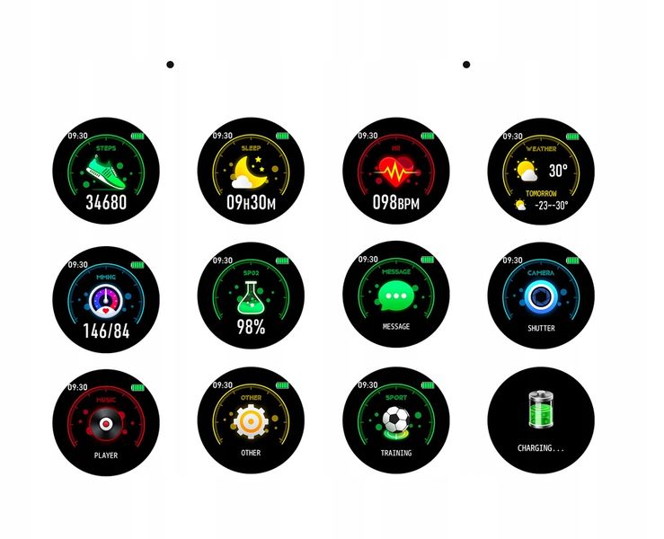 Smartwatch niktrade 206475899 czarny zdjęcie 3
