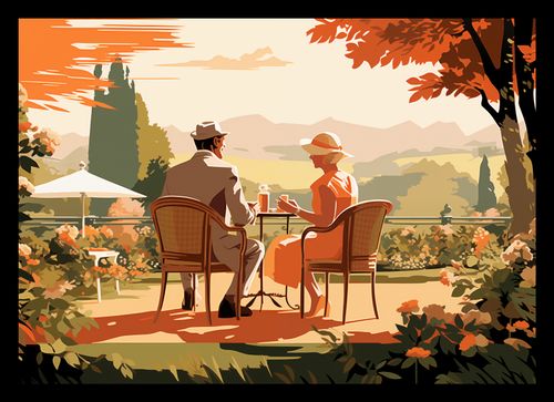 Plakat 29,7x21cm Retro Randka na Arena.pl