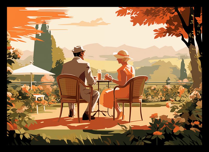 Plakat 29,7x21cm Retro Randka zdjęcie 2