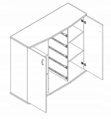 Komoda MAX 130 cm 2D5SZ - 4 kolory na Arena.pl