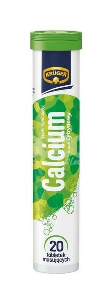 KRUGER WITAMINY MUSUJĄCE CALCIUM 20TAB CYTRYNOWE 84G zdjęcie 1