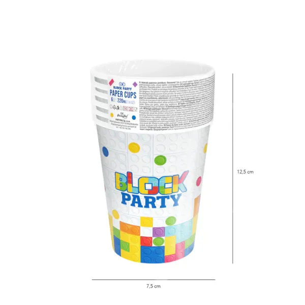 Kubek Klocki 220ml 6szt zdjęcie 2