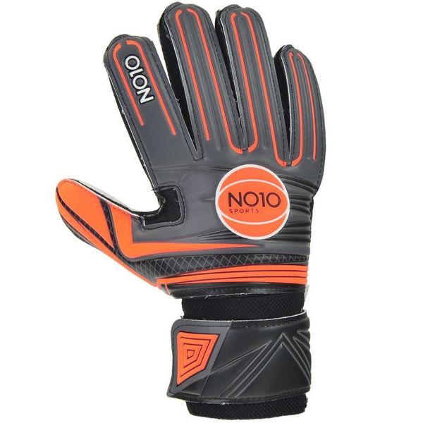 Rękawice bramkarskie NO10 Replica Szaro Pomarańczowe 6 zdjęcie 2