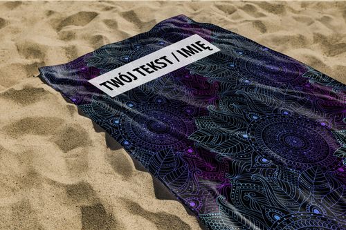 RĘCZNIK Mandala z twoim dowolnym tekstem 200x70cm 044K na Arena.pl