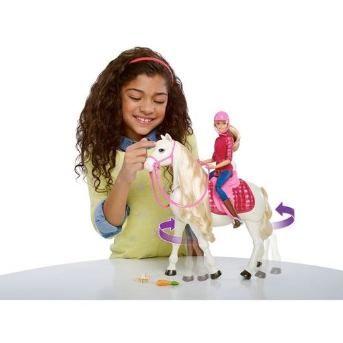 Barbie Interaktywny Koń + Lalka na Arena.pl