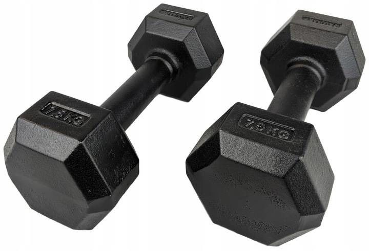 Hantla żeliwna hexagonalna HEX 7,5 kg zdjęcie 3