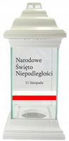 Znicz patriotyczny z napisem Polska 11 Listopada