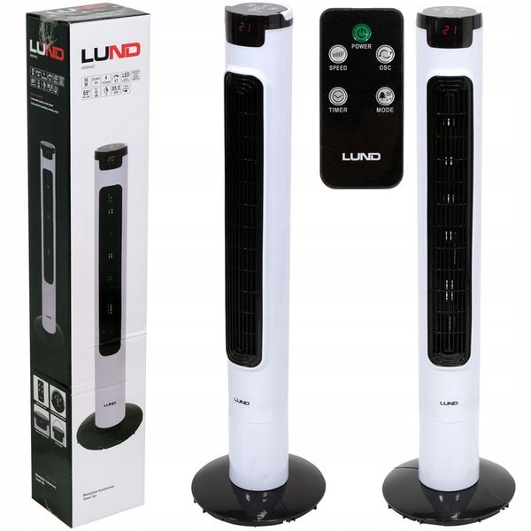WENTYLATOR KOLUMNOWY LUND 95,5CM 50W WIATRAK PODŁOGOWY STOJĄCY LED +PILOT zdjęcie 4
