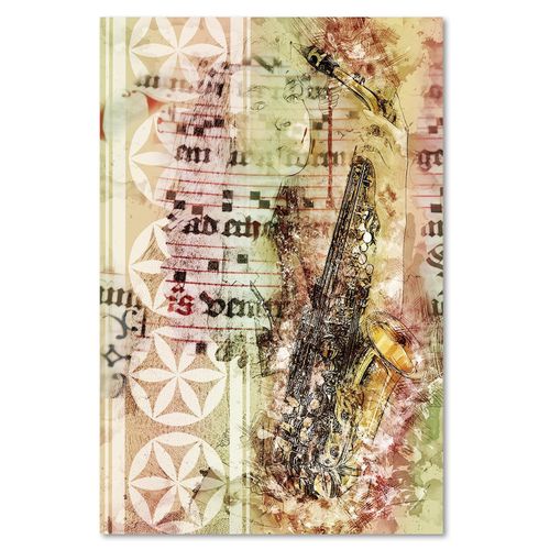 Deco Panel, Kobieta z saksofonem abstrakcja vintage 40x60 na Arena.pl