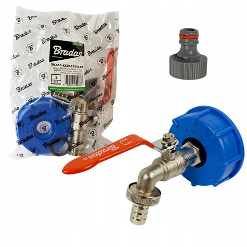 Zawór Czerpalny Kran Mauzer 1000l IBC Zestaw do Zbiornika Wąż 1/2" + na Arena.pl