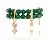 bransoletka z malachitów (b22/kor/160/2au)