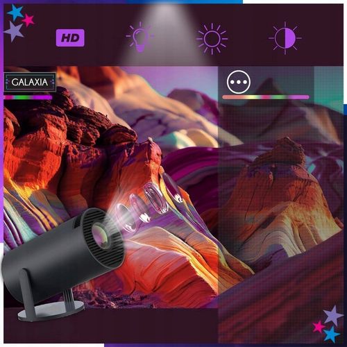 PROJEKTOR RZUTNIK MINI PRZENOŚNY ANDROID LED WIFI FULL HD SMART TV HY300 na Arena.pl