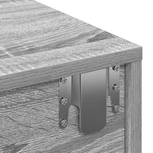 Półka ścienna z szufladami, szary dąb sonoma, 80x33x17 cm na Arena.pl