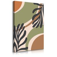 Obraz Na Płótnie Abstrakcyjne Liście Natura Styl Boho Rośliny 80cm x 120cm