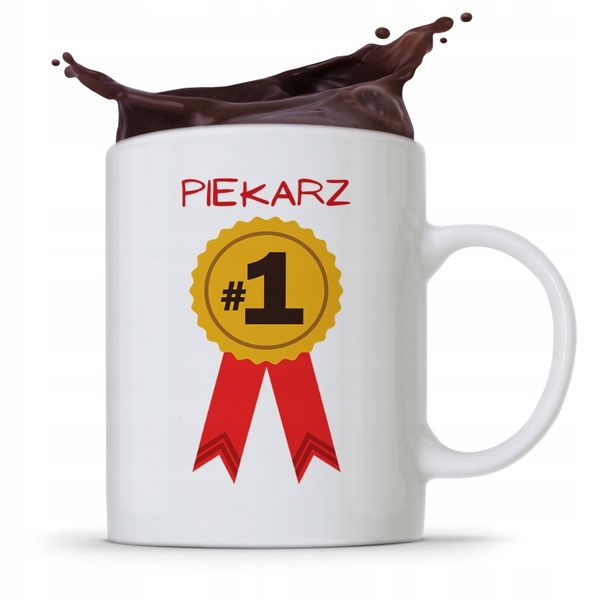 Kubek Prezent Dla Piekarza Cukiernika Numer Jeden Z Nadrukiem Ze Zdjęciem zdjęcie 1