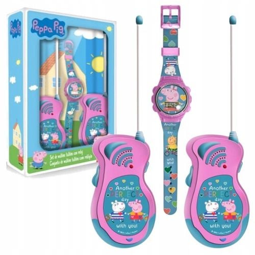 Zestaw Walkie talkie z zegarkiem cyfrowym Świnka Peppa. Peppa Pig PP17047 na Arena.pl