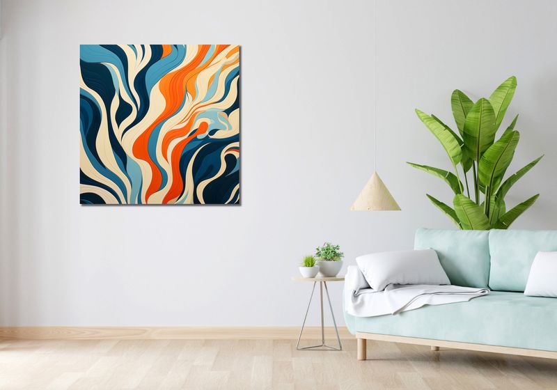 Obraz 90x90cm Oceaniczne Fale zdjęcie 2