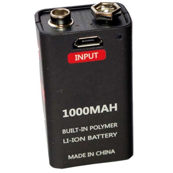 Akumulator bateria 9V 1000mah USB 6LR61 6F22 6AM6 MN1604 Block MN1604 na Arena.pl