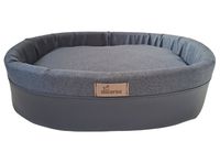 Przytulne grafitowe owalne legowisko dla psa - Diversa Emily Skay rozmiar 3
