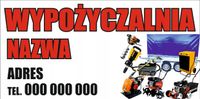 BANER REKLAMOWY projekt 130x80 cm WYPOŻYCZALNIA