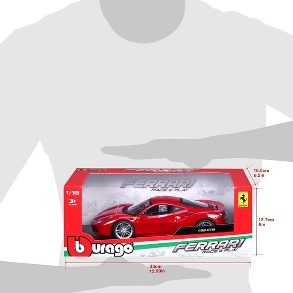 Ferrari 488 GTB 1:18 model Bburago 18-16008 zdjęcie 8