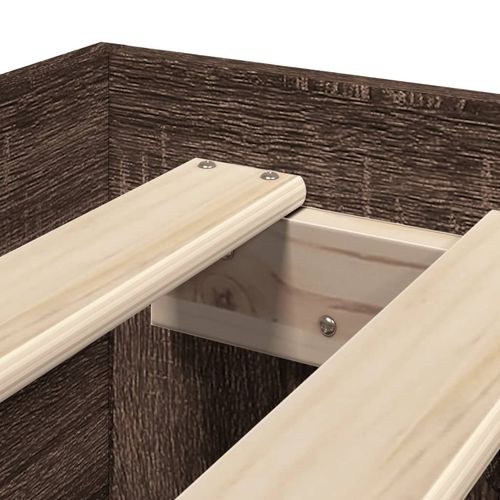 Łóżko bez materaca, brązowy dąb, 90x200 cm na Arena.pl