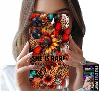 ETUI DO OPPO RENO8 T 4G - SHE IS RARE, SŁONECZNIKI, KWIATY, MOTYLE