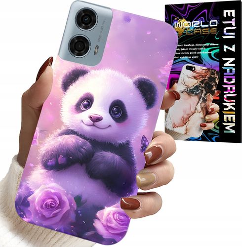 ETUI DO MOTOROLA G34 5G - SŁODKA PANDA WZORY DLA DZIECI + FOLIA na Arena.pl