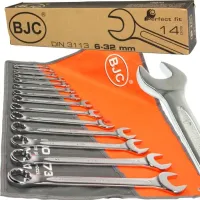 KLUCZE płasko oczkowe BJC 6-32 CrV ZESTAW GRUBE