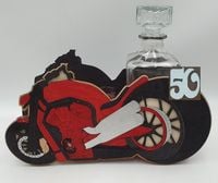 karafka + 6 kieliszków chopper  50 urodziny