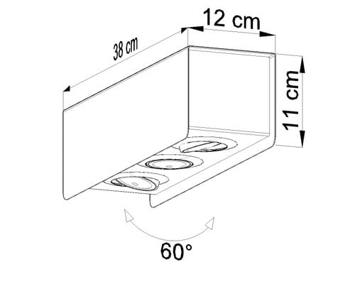 plafon stereo 3xgu10 czarny na Arena.pl