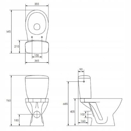Kompakt WC 206 K010 3/6l deska polipropylen na Arena.pl