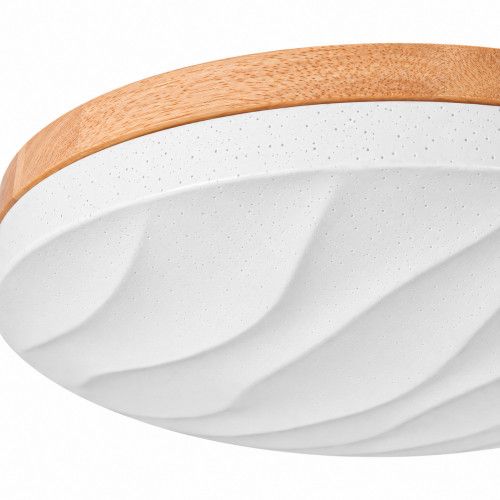 PLAFON LED 3CCT 54W 40CM ŚCIEMNIANY PILOT DREWNO zdjęcie 2