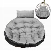 Poduszka na Fotel ogrodowy Bocianie Gniazdo Kokon Huśtawkę Krzesło szara