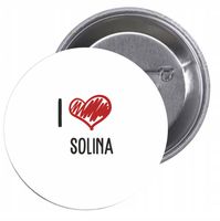 Przypinki buttony I LOVE SOLINA z grafiką TANIO