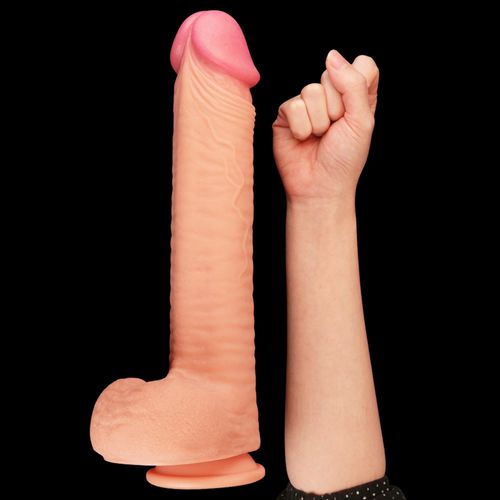 12"" Dual Layered Platinum Silicone Cock na Arena.pl