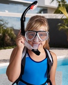 Zestaw Do Nurkowania Maska I Rurka Do Snorkelingu Pływania Czarny Dla Dziec