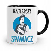 Kubek Czarny Dla Spawacza Najlepszy Spawacz Z Nadrukiem Ze Zdjęciem
