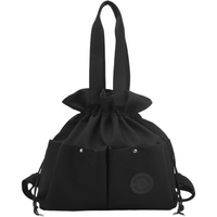 Torba Plecak 2w1 Damska Nylonowa Wodoodporna Duża Pojemna Czarna Cloud